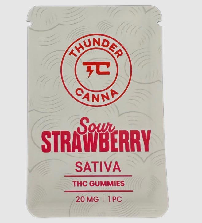 Thunder Canna - 200mg Gummies - Sour Strawberry
