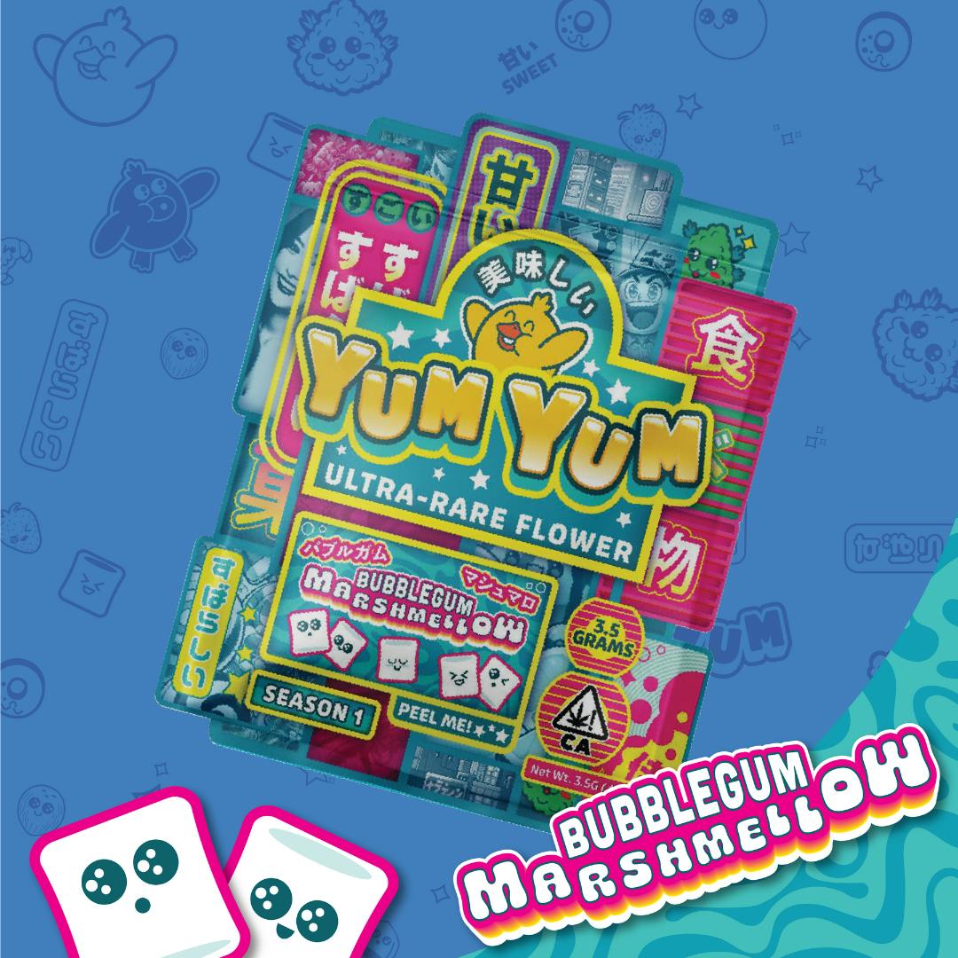 Yum Yum Yum Yum Prepackaged Flower | Bubblegum Marshmallow - Puff