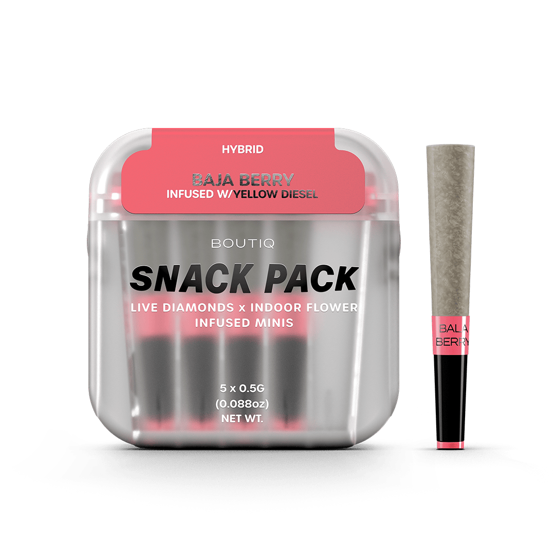 Boutiq - 5-Pack .5g Live Diamond Infused Prerolls - Baja Berry