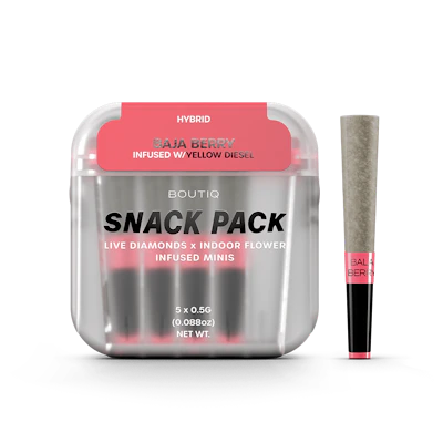 Boutiq - 5-Pack .5g Live Diamond Infused Prerolls - Baja Berry - PRE_ROLLS by Boutiq at King of Budz