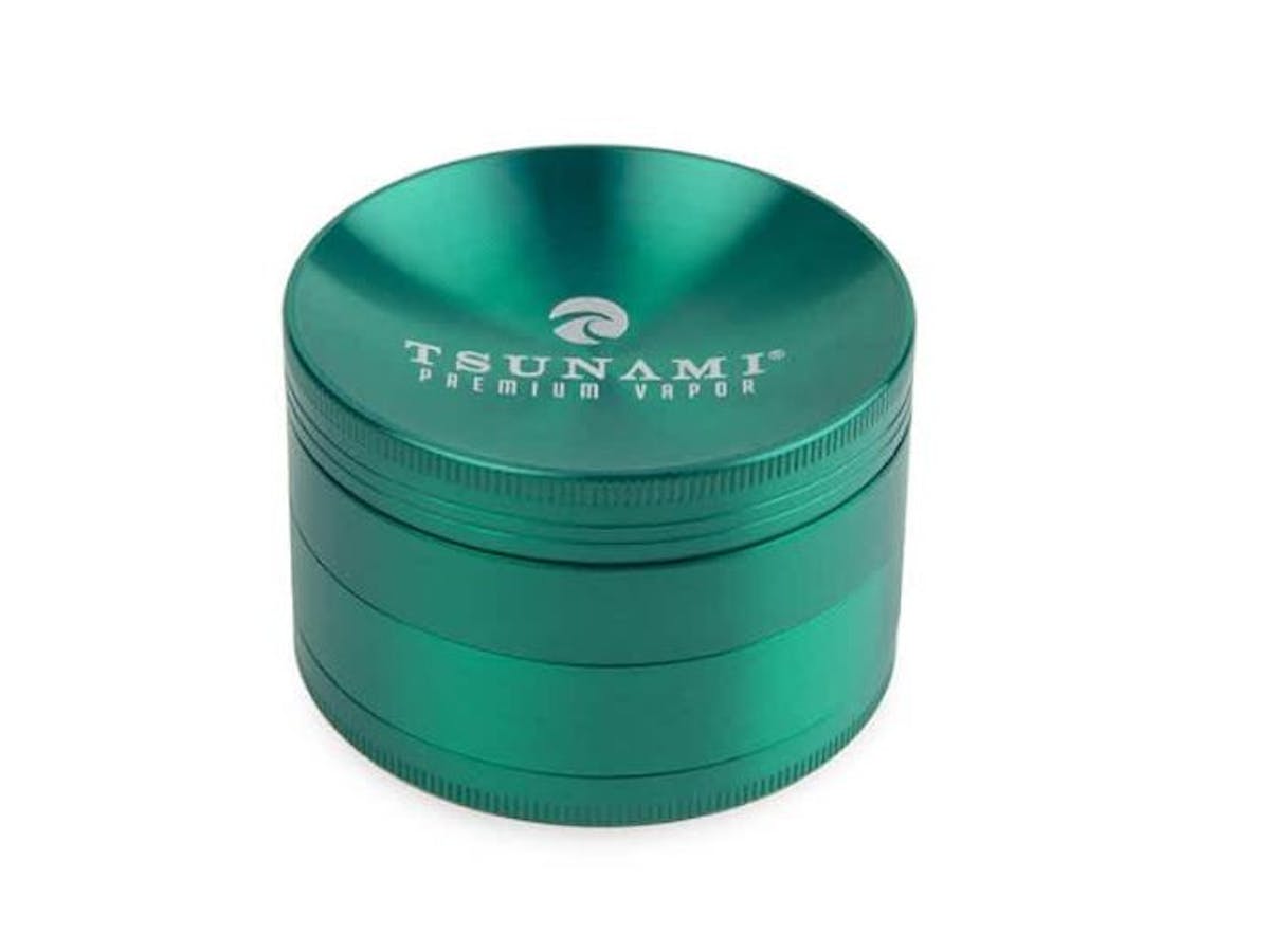 Image of Tsunami Sunken Top 63mm 4-Piece Grinder – Green
