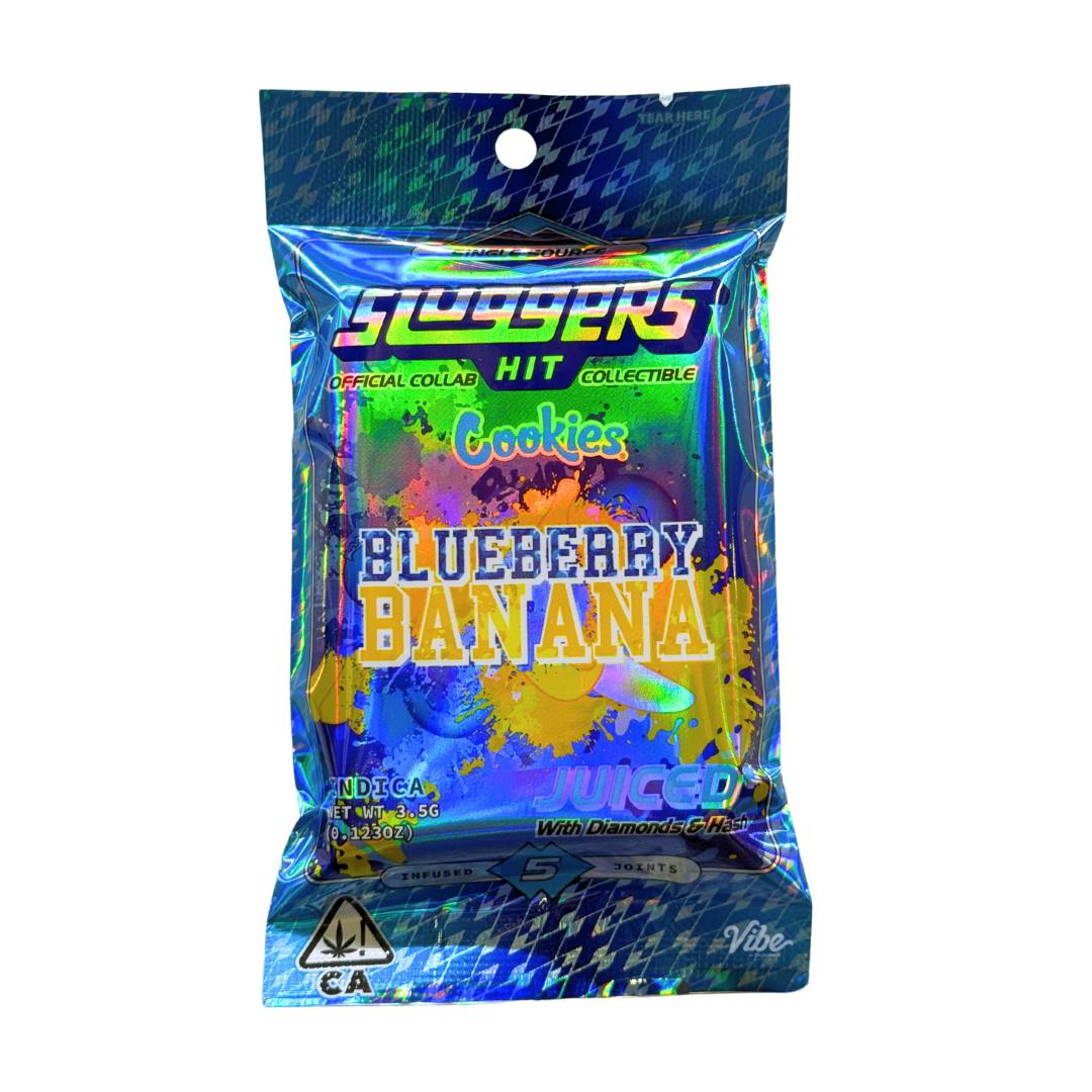 BLUEBERRY BANANA DIAMOND & HASH INFUSED 5PK PREROLLS
