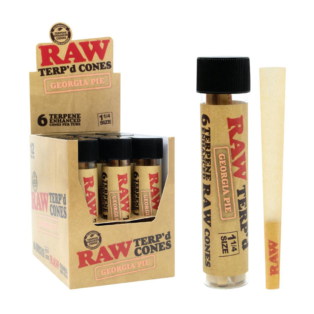 Product Raw - Terp'd Cones - 1-1/4 6pk - Georgia Pie