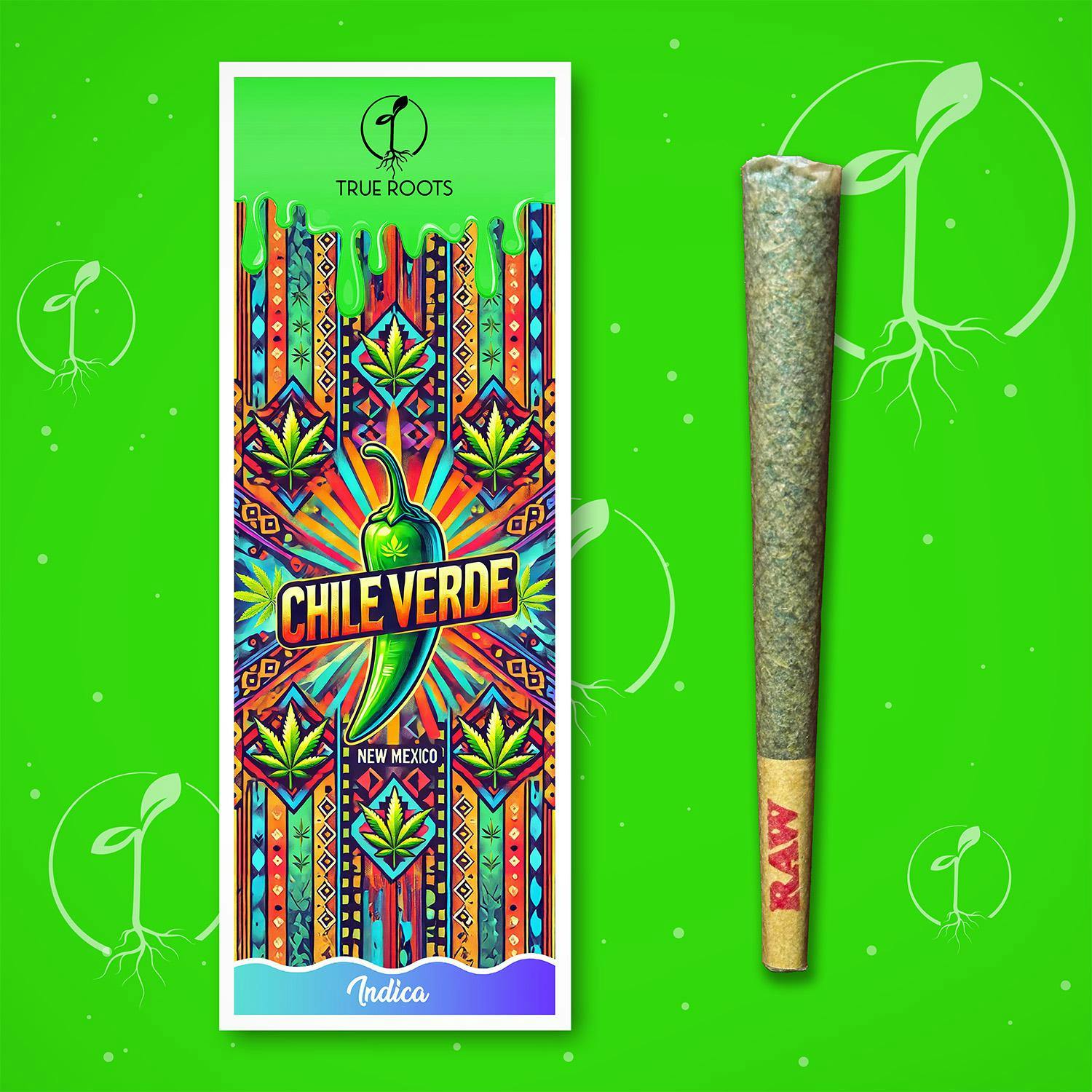 True Roots Preroll | Kiefy Cone Chile Verde