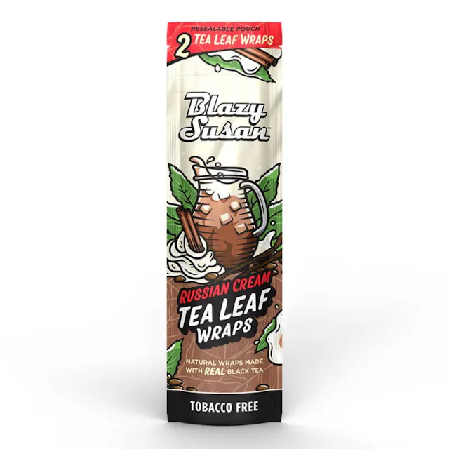 Blazy Susan Tea Leaf Wraps Russian Cream 2pk (hybrid, papers rolling supplies)