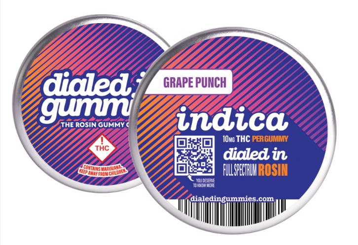 Product Dialed In Classic | Grape Punch | Rosin Gummies | 100mg