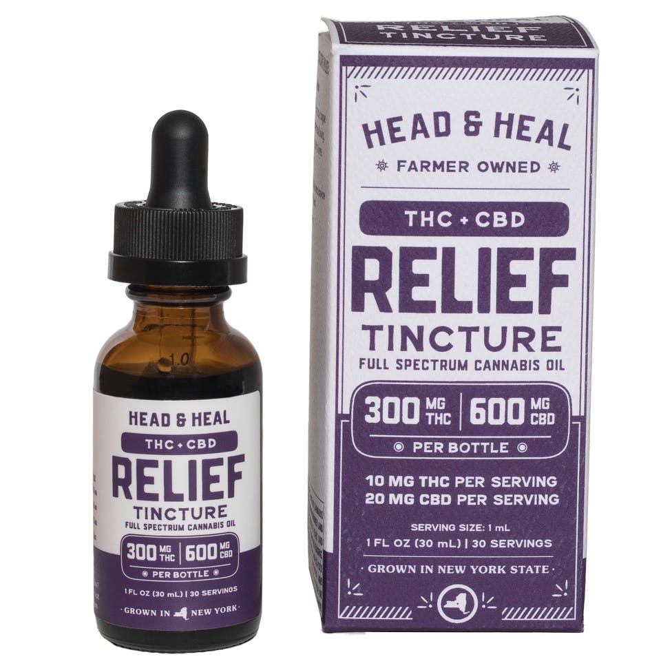Head & Heal - Relief Blend THC:CBD Tincture - 300mg-1