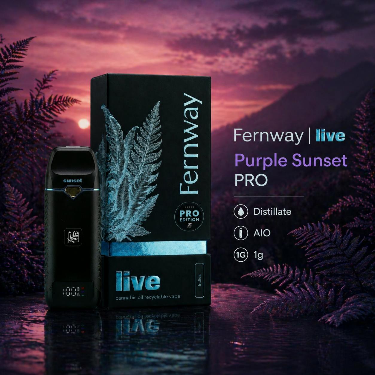 Product Fernway | Purple Sunset Live PRO | Distillate | AIO | 1g