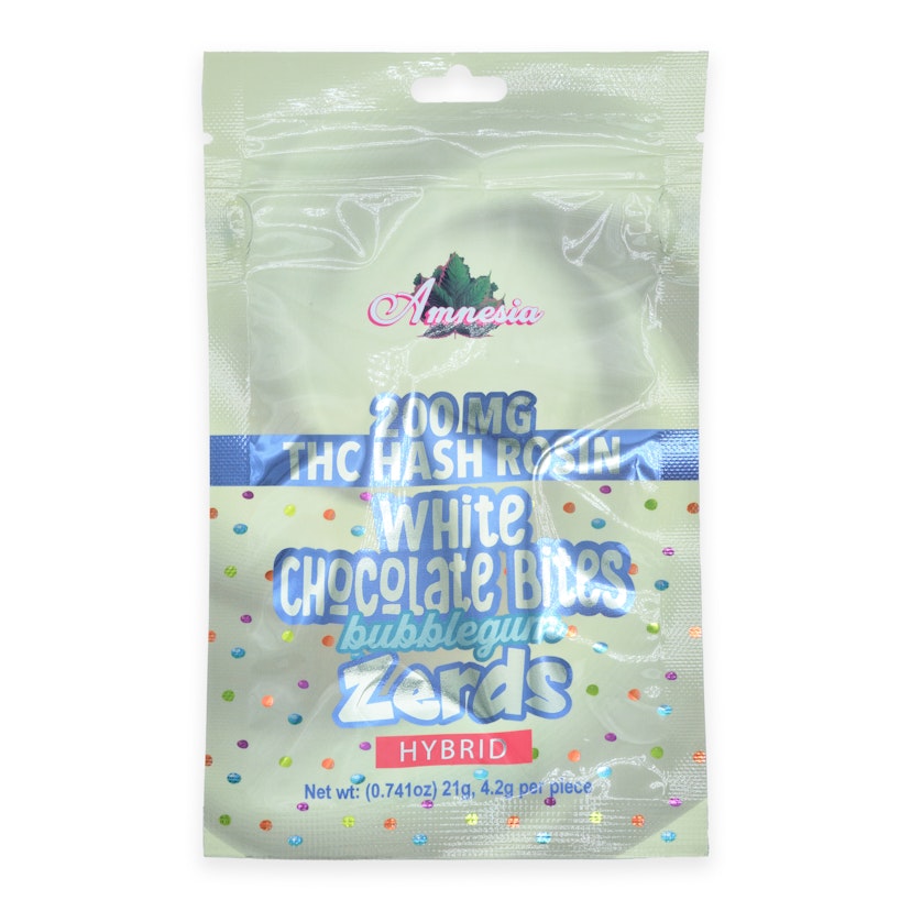 Amnesia - Bubble Gum White Chocolate Hash Rosin Zerds 200mg