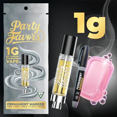 Party Favors - 1g Cart - Permanent Marker - CARTRIDGES by Party Favors at King of Budz