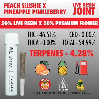 Element x KAI - 1g Live Resin Joint - Peach Slushie x Pineapple Pinkleberry - PRE_ROLLS by Element at King of Budz