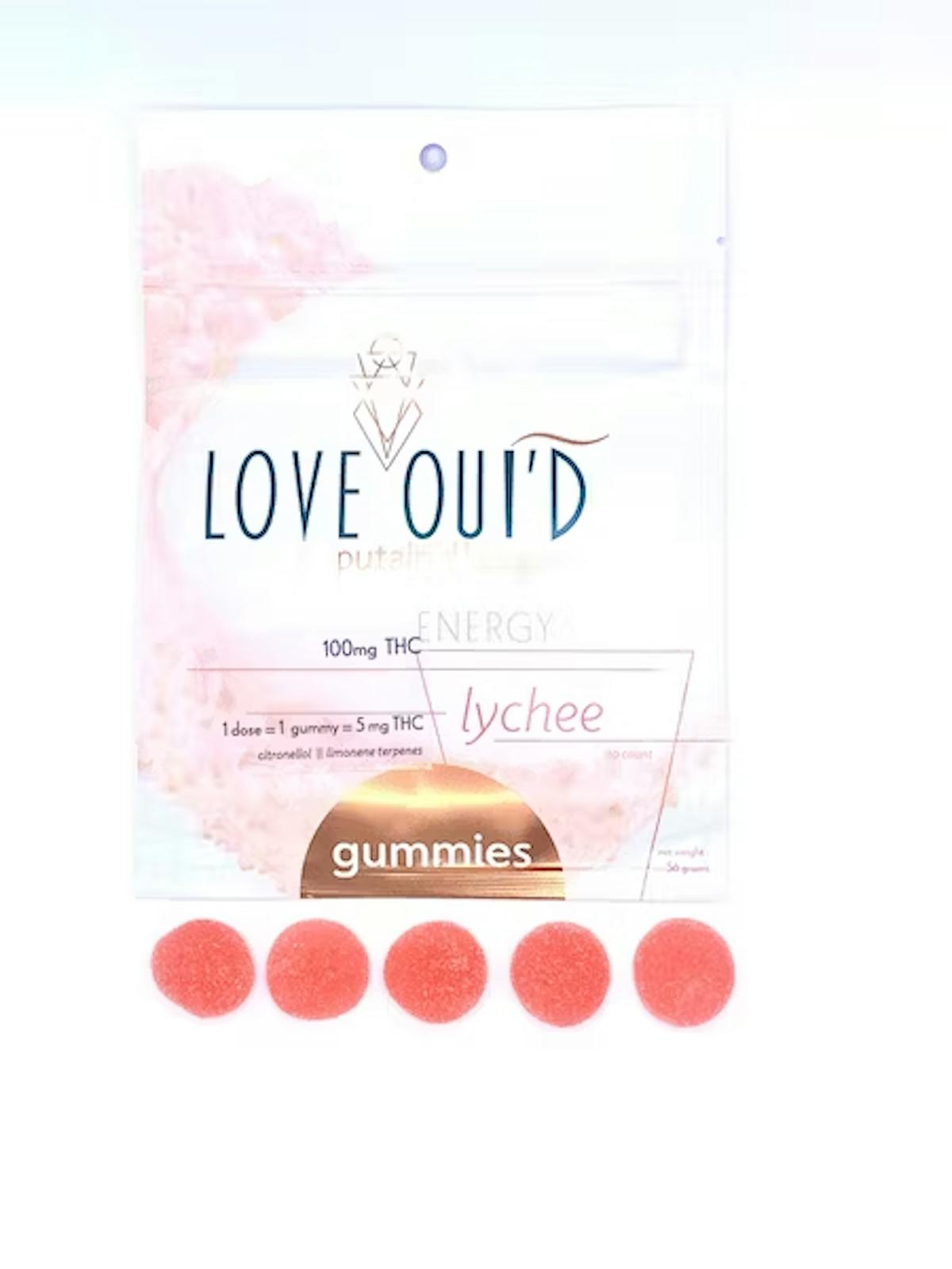 Photo of Love Oui’d – Lychee Energy Gummy – 20 Ct