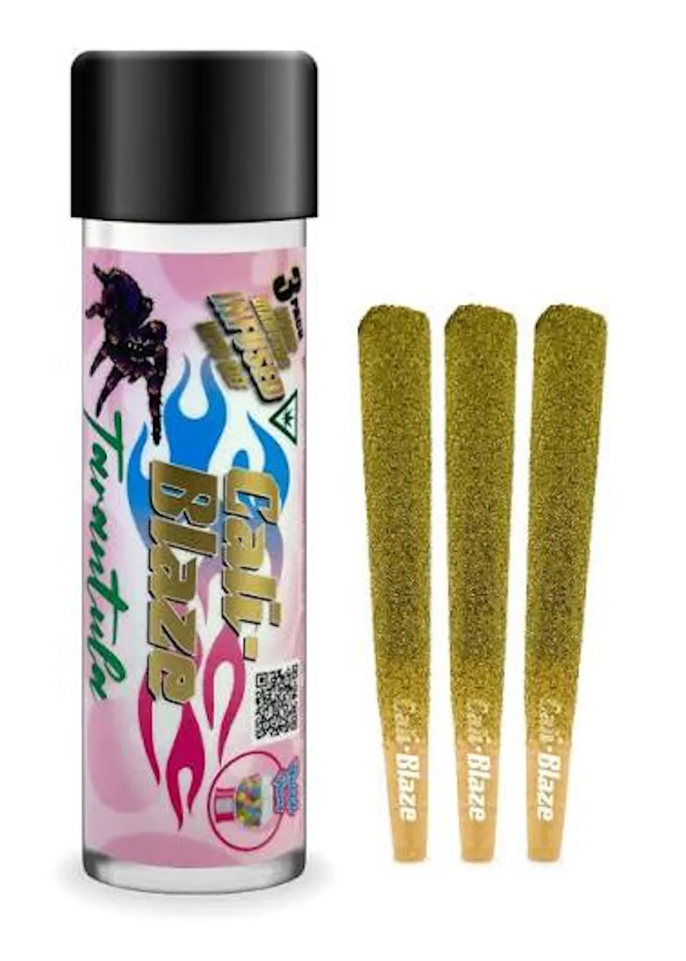 Product Cali-Blaze | Bubble Gum | Tarantula | Infused Prerolls /3pk