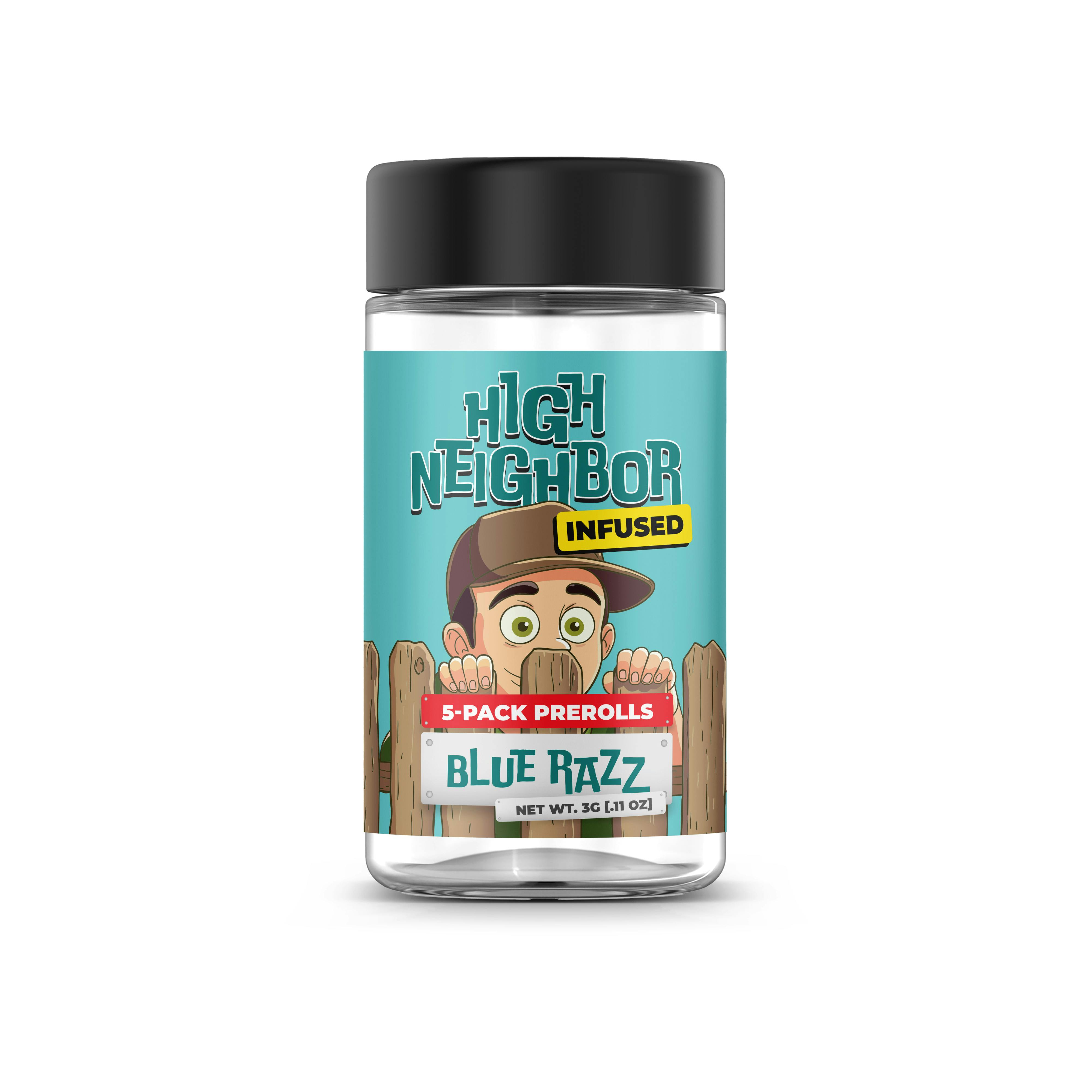 High Neighbor 5 x .6g Infused Prerolls Blue Razz