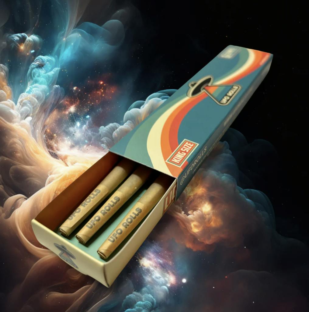 UFO Rolls- Grind & Roll Kits [King Size Slim, Unbleached, 32 Leaves per Pack]