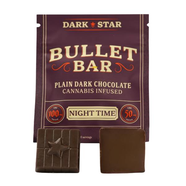 Dark Star Dark Chocolate Night Time 2:1 THC:CBN 100mg Bullet Bar