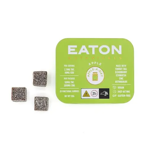 EATON | APPLE-A-DAY | APPLE GUMMIES THC+CBD 1:4 | 50MG(20PK)-active