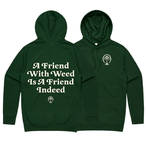 Friend With Weed Hoodie Green (S) photo