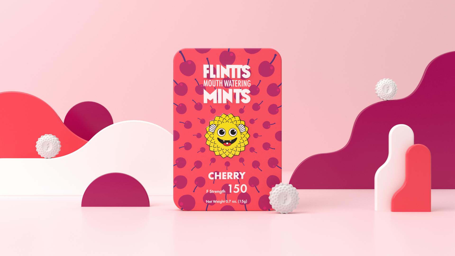 Flintts Mouth Watering Mints | Cherry