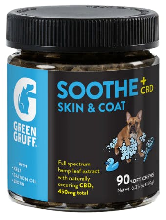 Edibles | Green Gruff | Soothe + CBD | Skin & Coat | 90ct