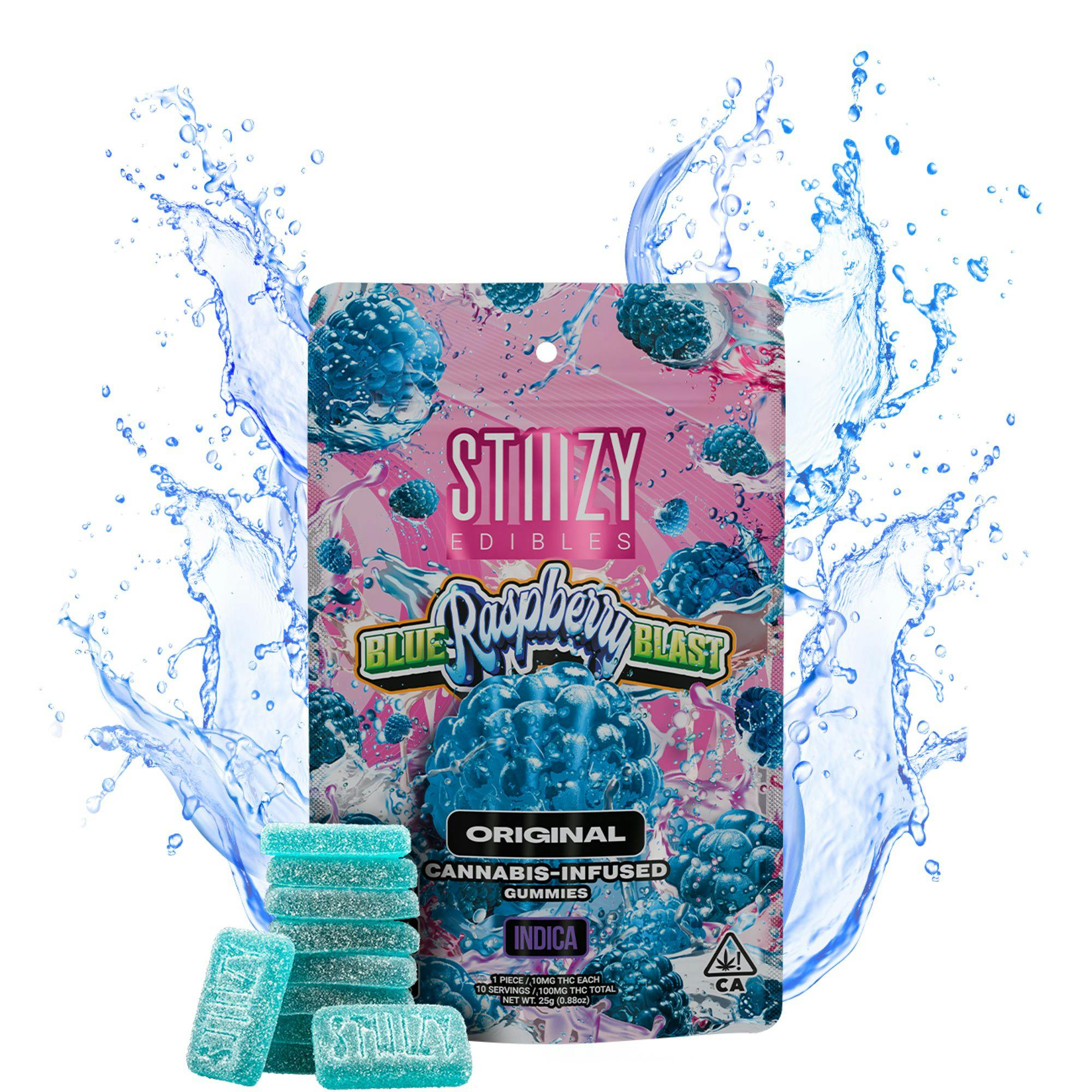 STIIIZY Blue Raspberry Blast 10pk 100mg Original Gummies