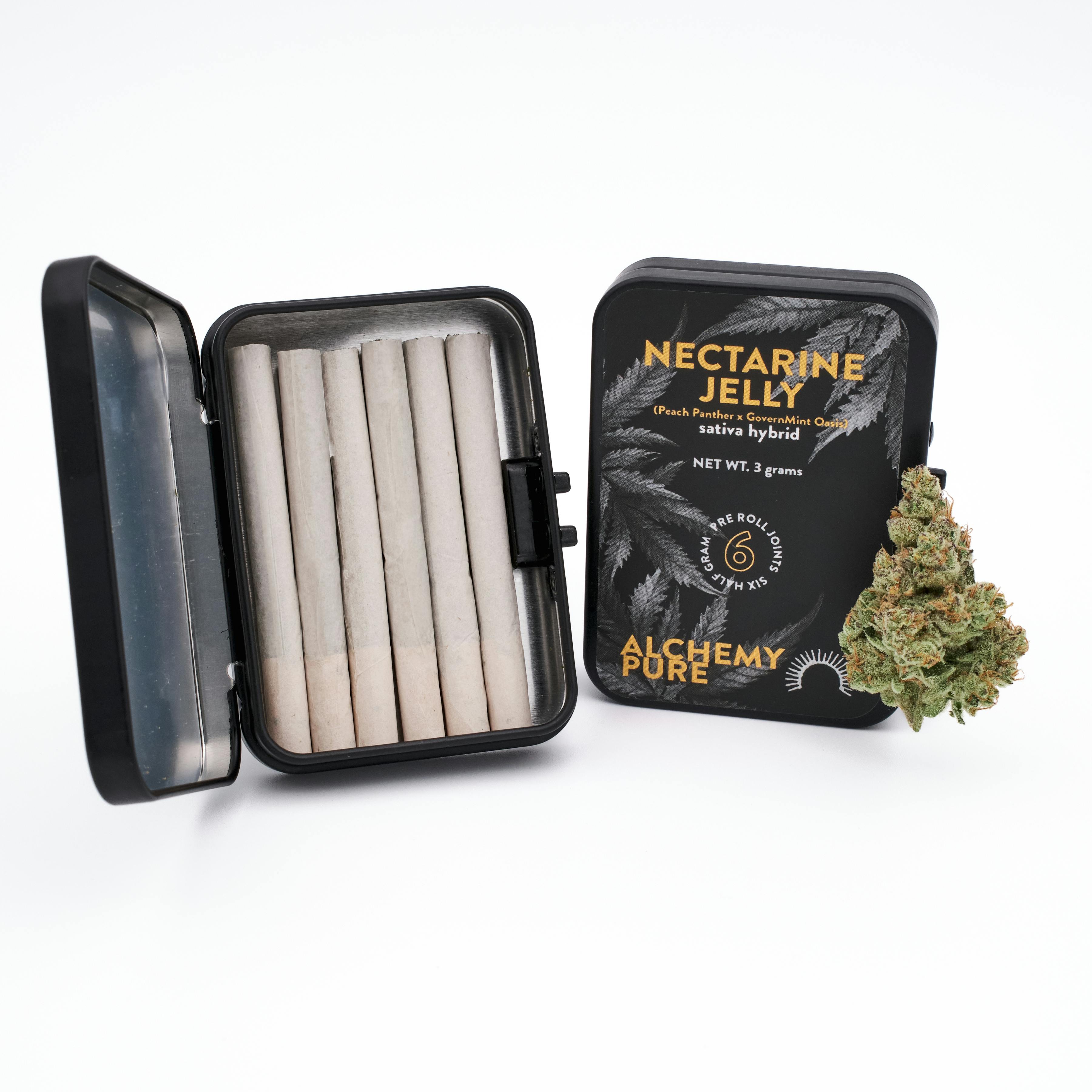 Alchemy Pure | 6pk .5 Kief Infused Prerolls | Nectarine Jelly