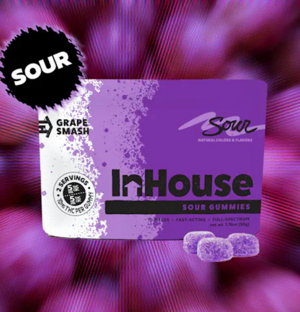 Product In House | Sour Grape | Gummies | 100mg