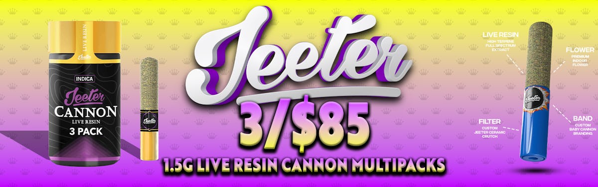 Jeeter - 3-Pack .5g Live Resin Cannons - 3/$85