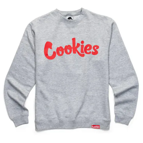 Cookies – Original Mint – Fleece Crewneck – Grey/Red – 3X-active