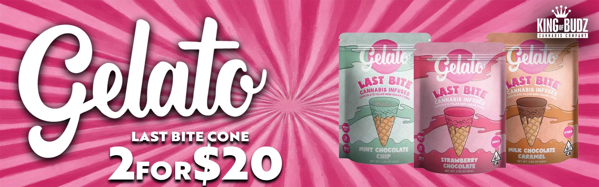 Gelato Last Bite Cones - 2/$20
