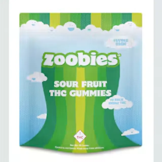 Zoobies Gummies Sour Fruit Sativa 10pk/100mg (2.8g)