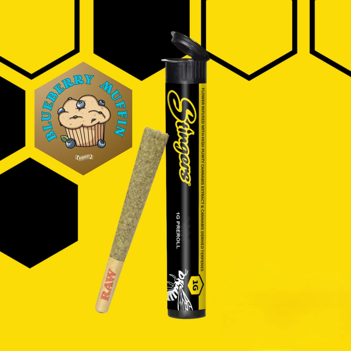 Product: Stingers | Blueberry Muffin | Infused Preroll