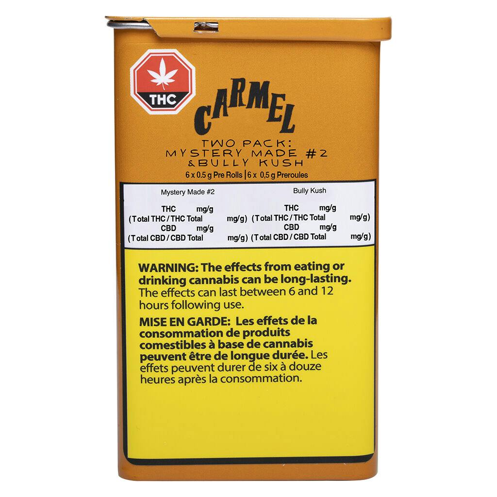 Carmel - two pack: mystery made & bully kush prjs - 6x0. 5g