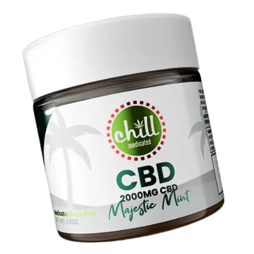 Chill Medicated Majestic Mint Body Rub CBD 2000mg at The Fire