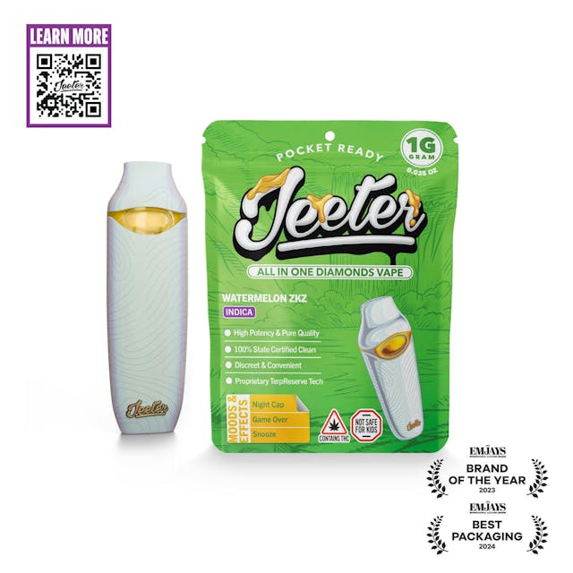 Watermelon ZKZ (I) - 1g Liquid Diamonds Disposable Vape - Jeeter - Image 2