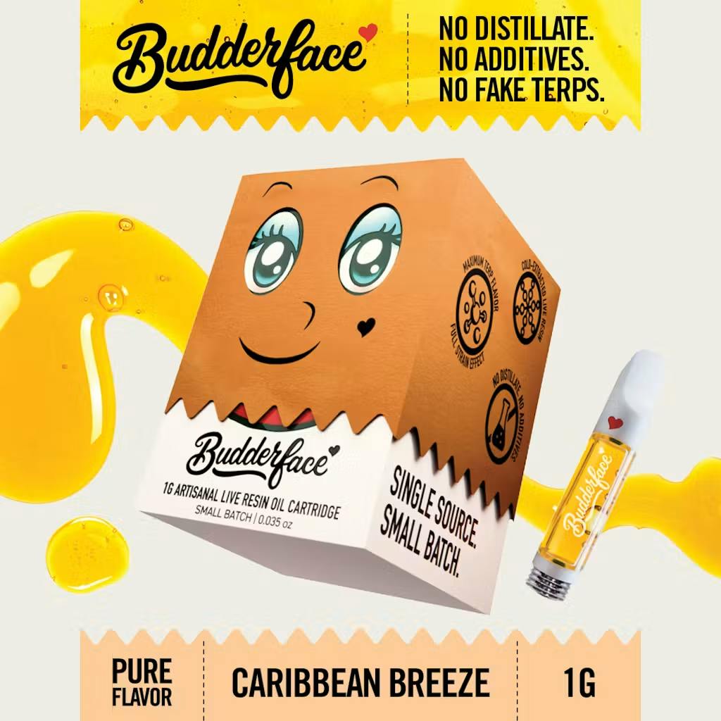 Budderface - 1g Live Resin Cart - Caribbean Breeze