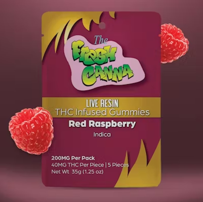 Fresh Canna | 200mg Live Resin Gummies | Red Raspberry