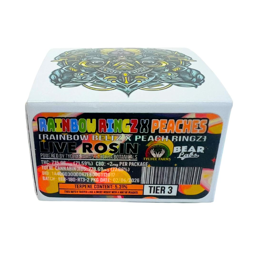 RAINBOW RINGZ X PEACHES LIVE ROSIN TIER 3