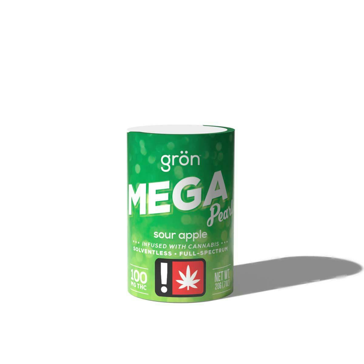 Photo of Gron 100mg High-Dose SOUR APPLE Solventless Mega Pearl