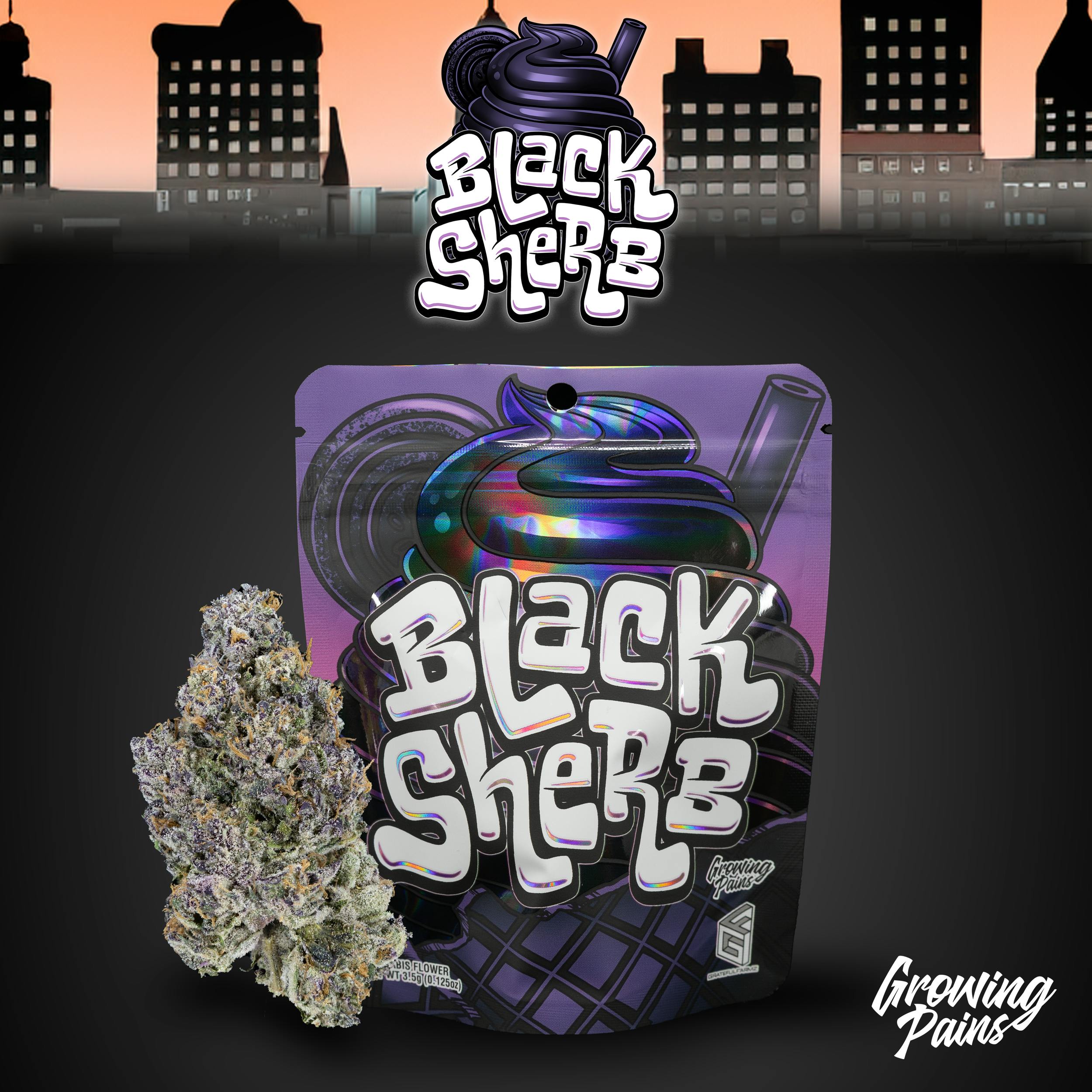 Growing Pains - 3.5g Prepack - Black Sherb