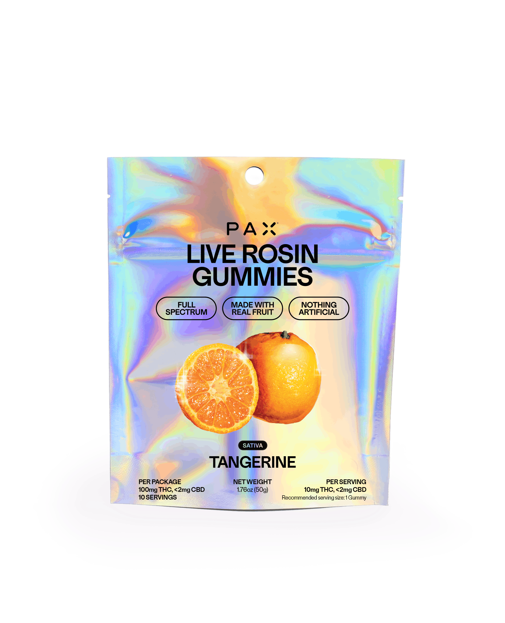 PAX | Tangerine | Live Rosin Gummies | 100mg