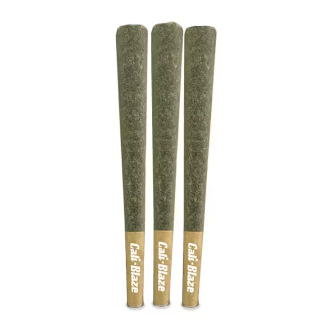 Cali-Blaze - 3-Pack 1g Infused Prerolls - Blueberry