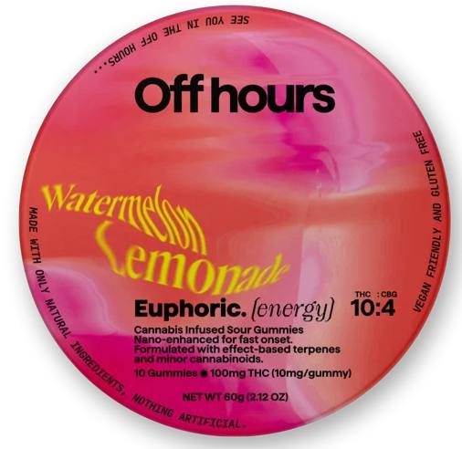 Off Hours Edible Gummies Watermelon Lemonade Euphoric