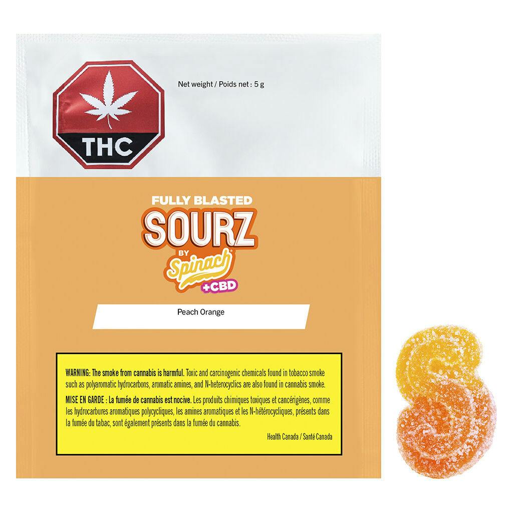 Fully blasted peach orange 1:1 thc:cbd gummy - 1 pack