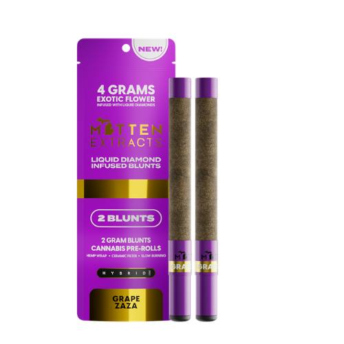 Mitten Extracts 2 x 2g Infused Blunts Grape Zaza