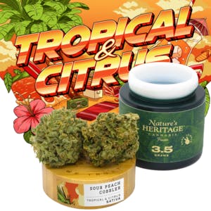 Shop Nature's Heritage Sour Peach Cobbler | 3.5g - Thrive Dispensary