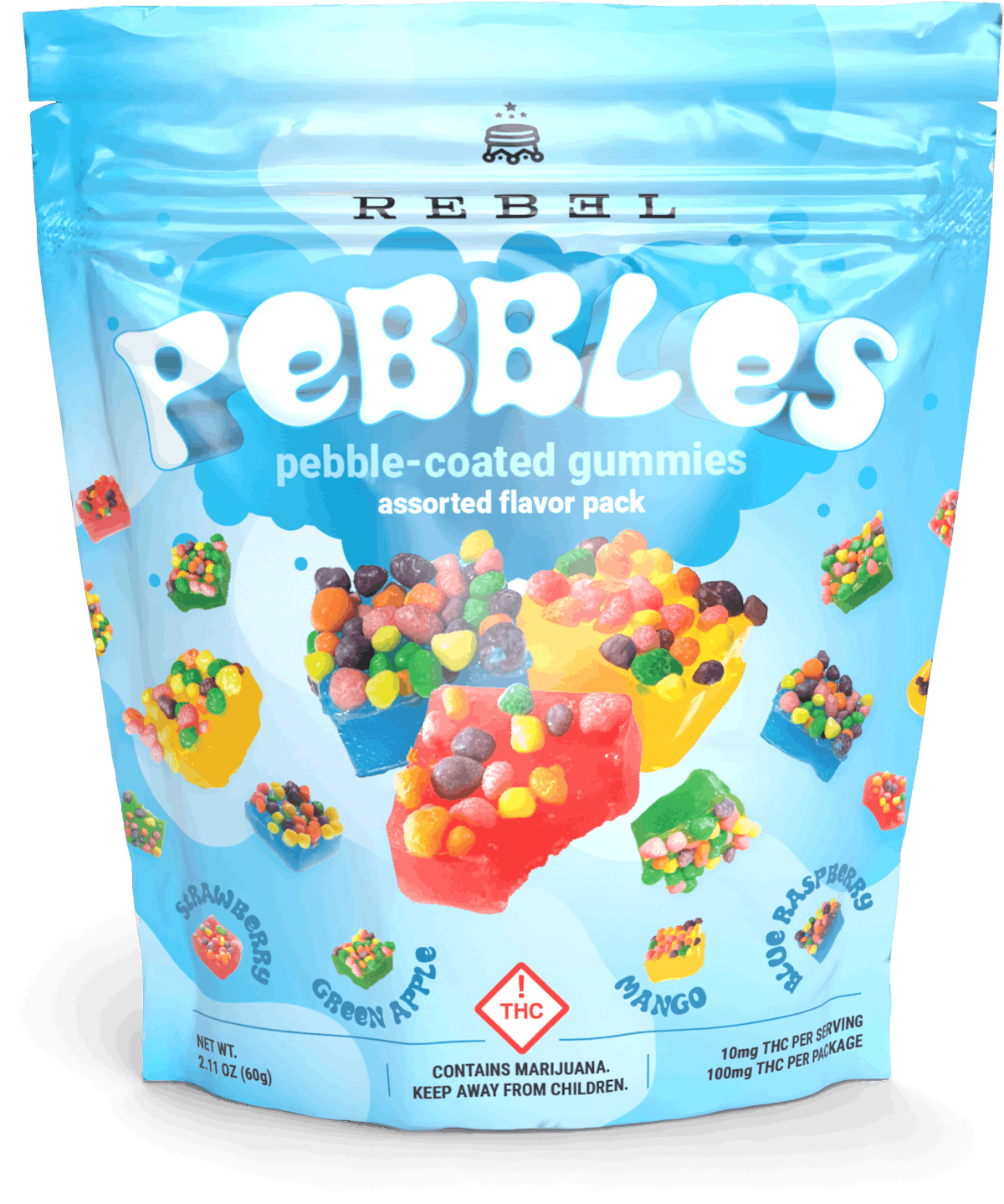 Photo of Rebel – Gummies – Nerd Coated Multi Flavored (H) 100mg