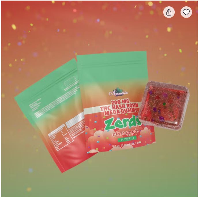 Amnesia Bliss Bites - Cherry Pie - 200mg Live Rosin Gummy