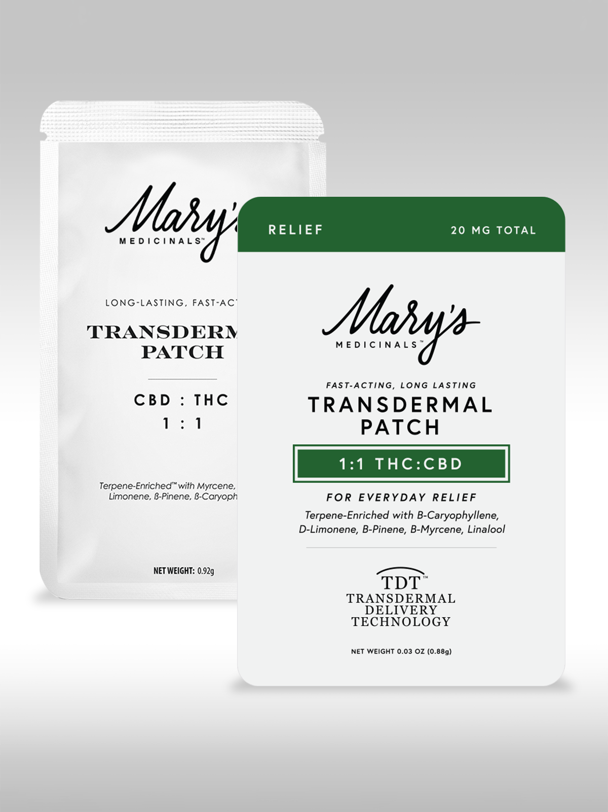 Mary's Medicinals | Relief | 10MG THC:10MG CBD Transdermal Patch