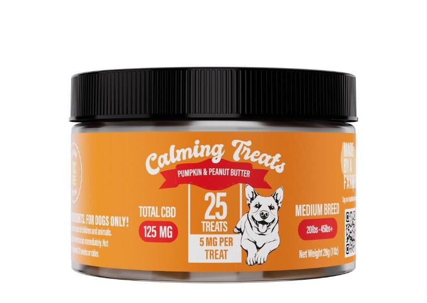 Made By A Farmer | Medium Breed | Small Bottle (25x5mg) Calming CBD Dog Treats